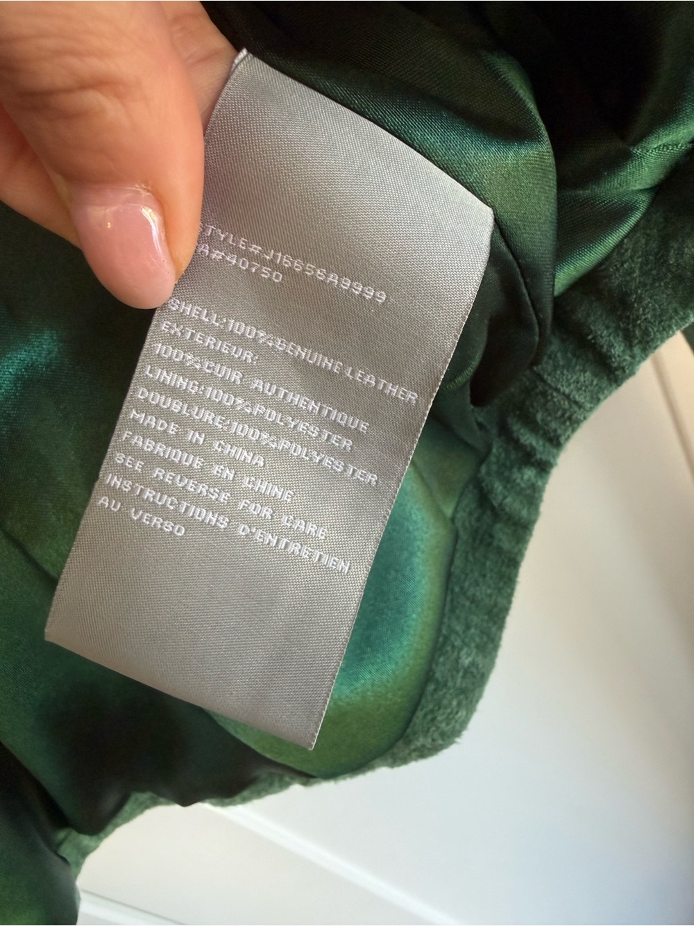 Guillaume Genuine Suede Leather Collarless Zip Front Jacket Emerald Green Size S - Picture 4 of 8